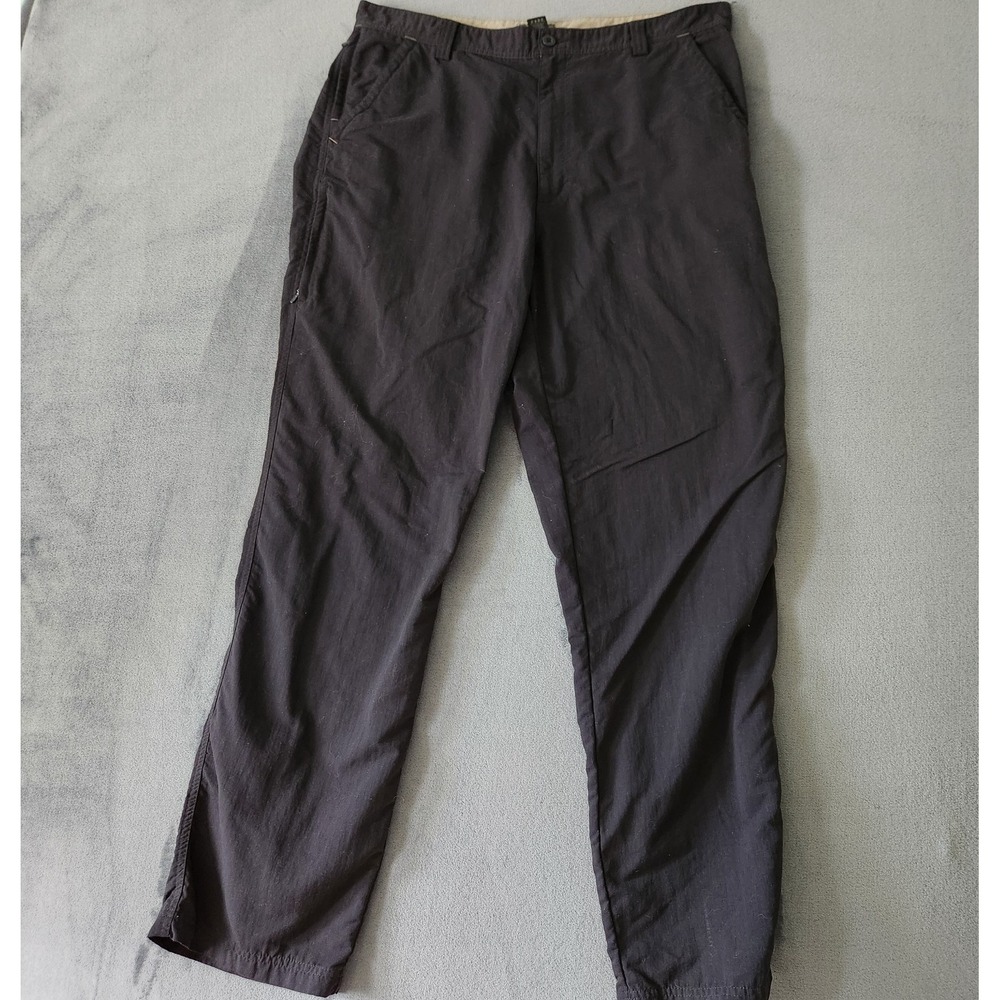 REI Pants Mens Size 38x34 Black Straight Leg‎ UPF 50 Relaxed Pockets Nylon